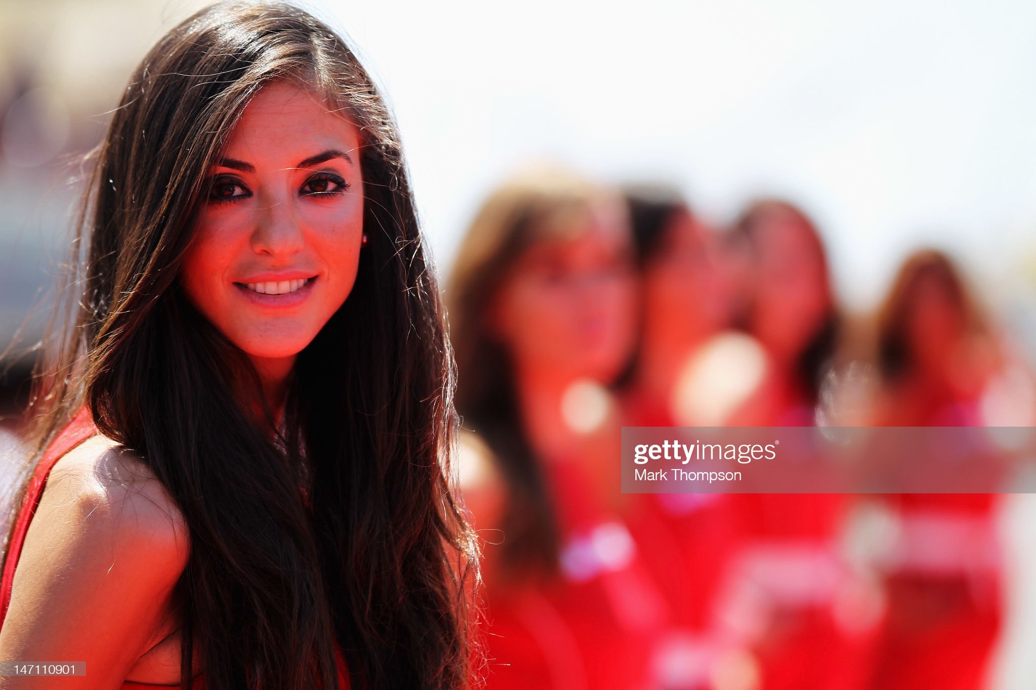Grid girl is seen before the European Grand Prix at the Valencia Street Circuit on June 24, 2012 in Valencia, Spain. 
