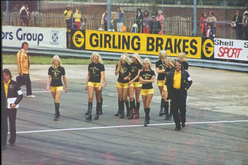 JPS girls at Silverstone in 1973.
