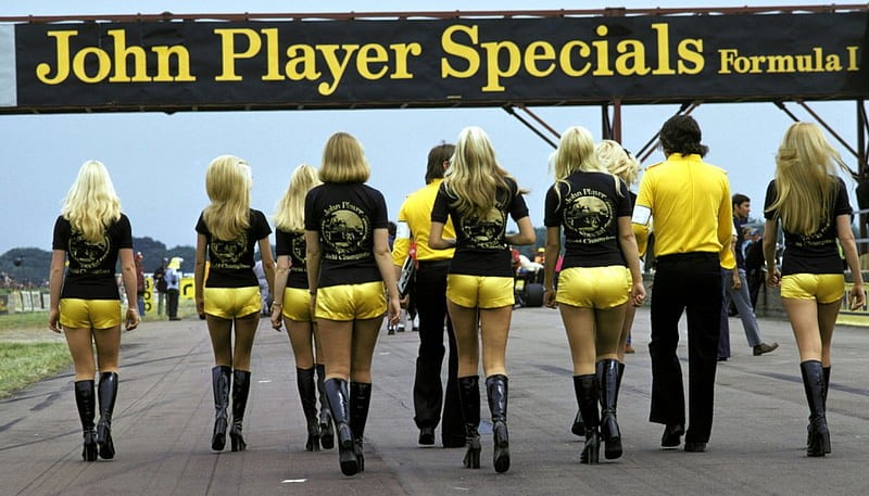 Grid Girls John Player Specials at Silverstone.