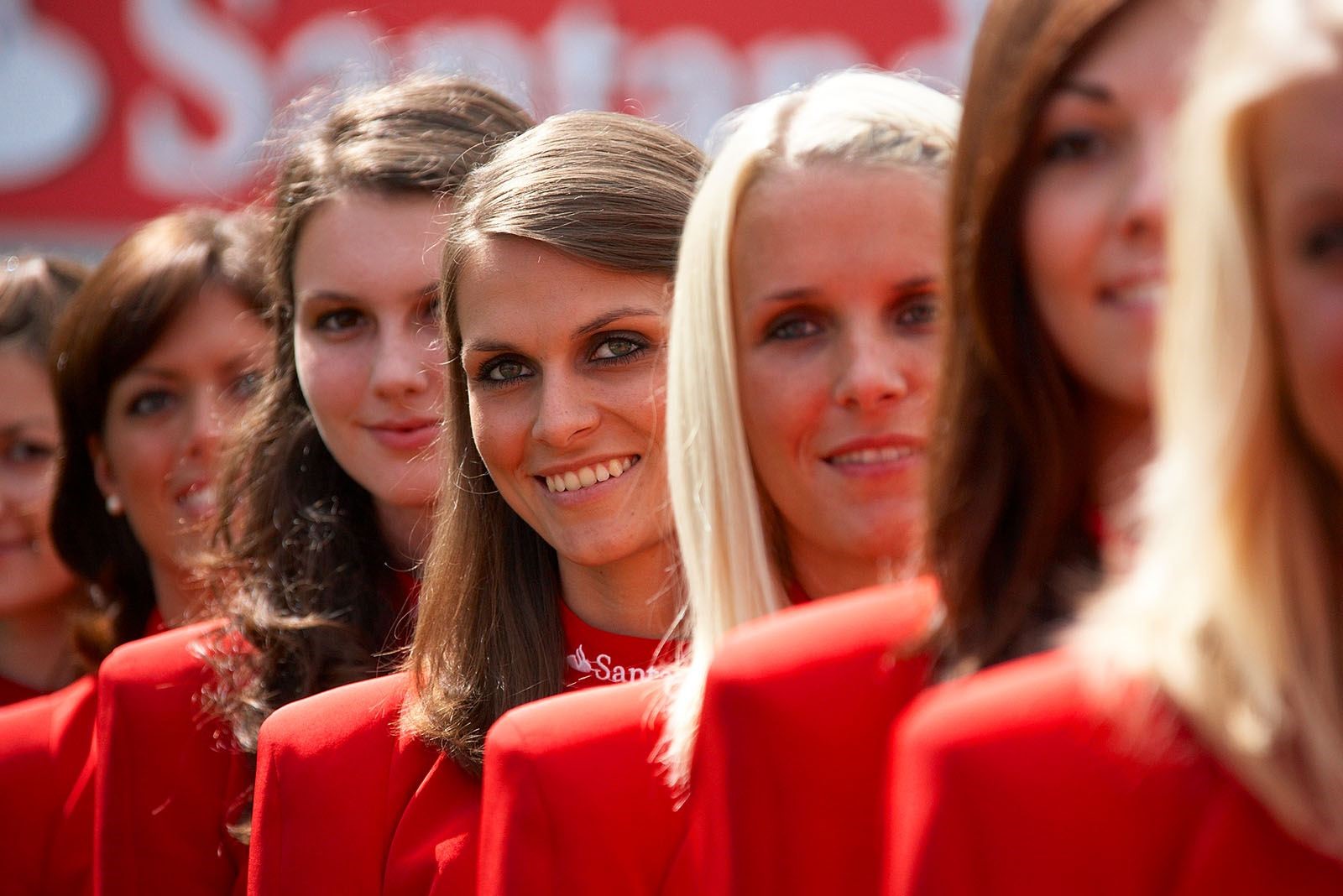 Formula 1, girls at Silverstone, Great Britain, in 2011.