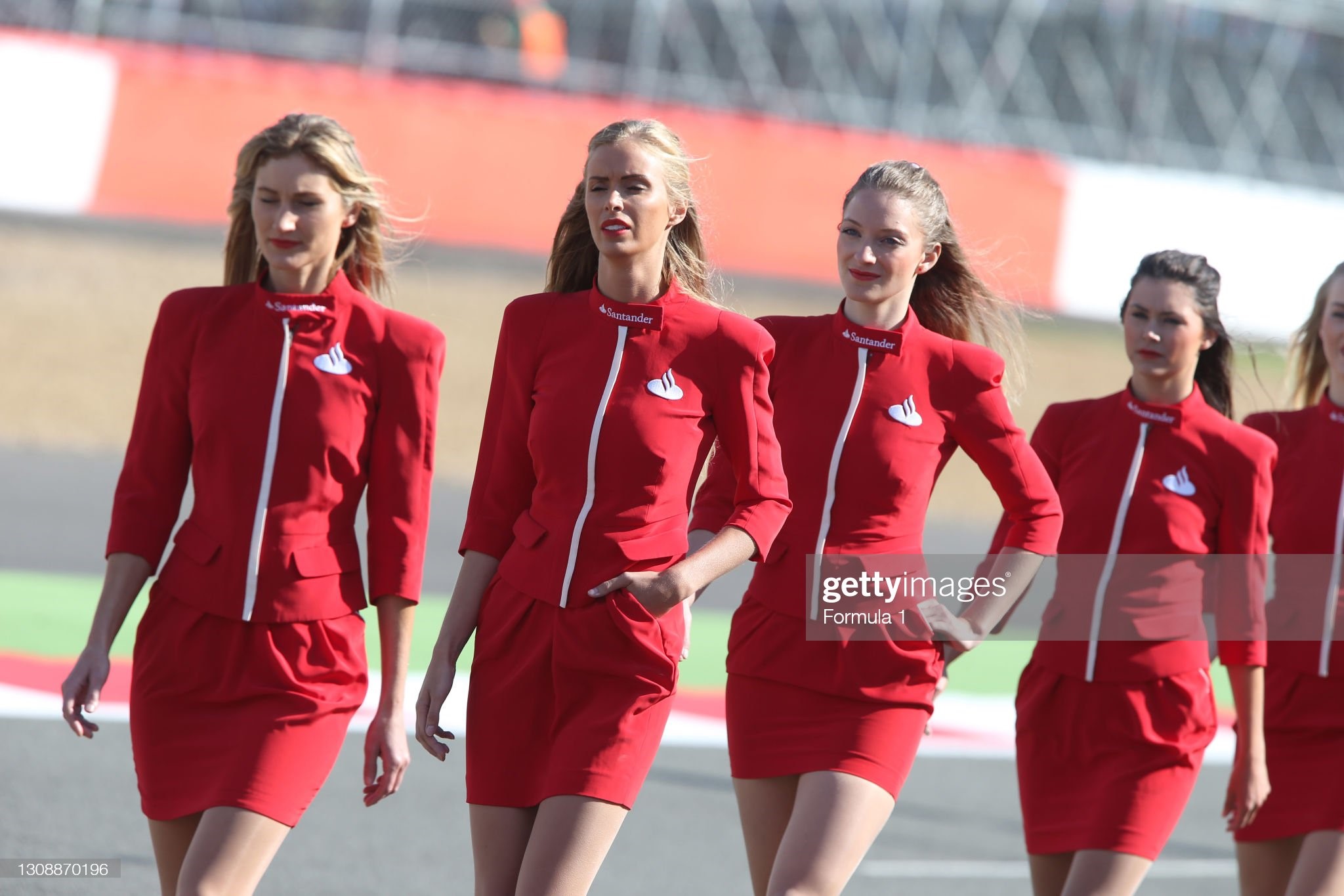 Grid girls at the Sunday race of the GP2 Series, round 5, Silverstone, Northamptonshire, England, on 30th June 2013.