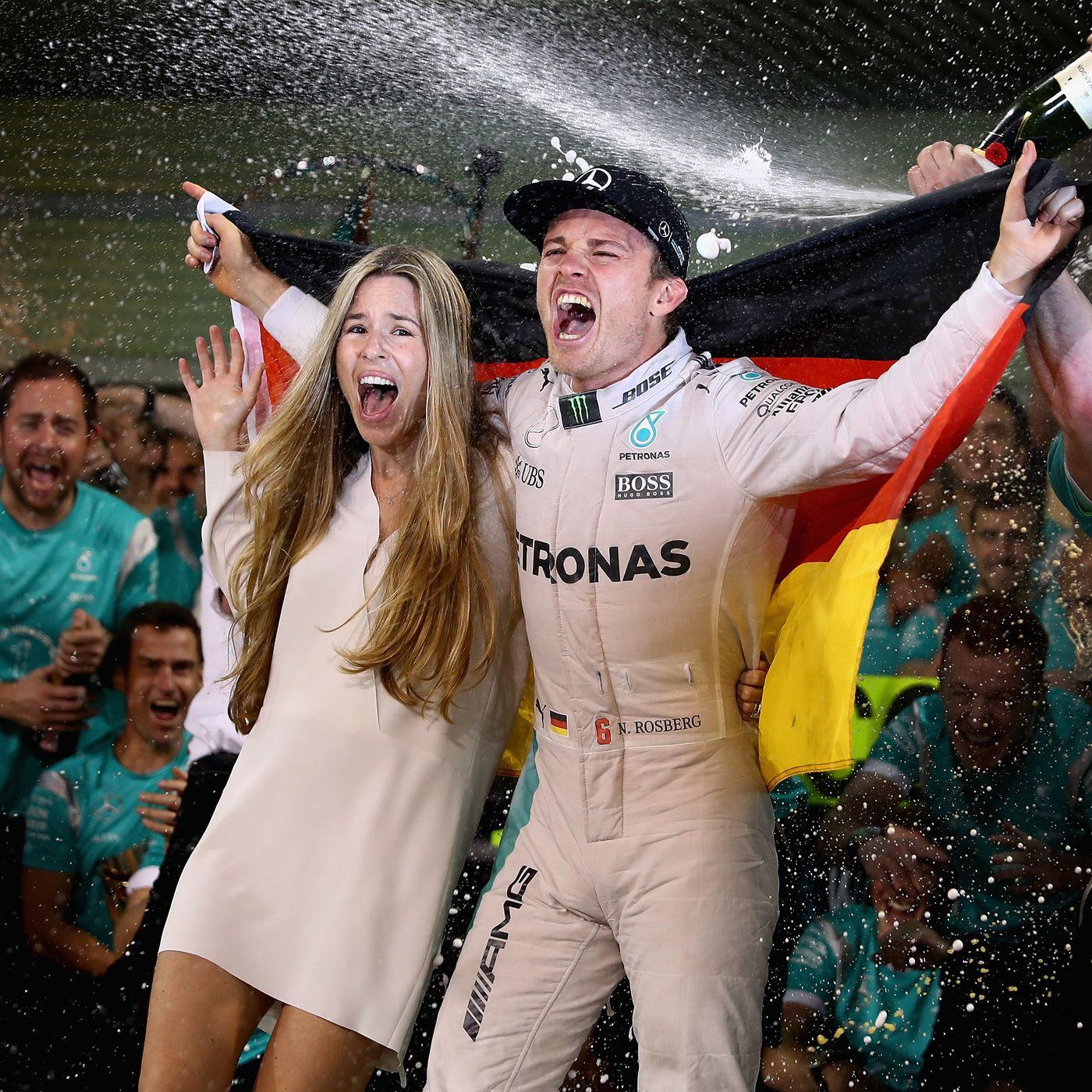 Nico Rosberg with his wife.