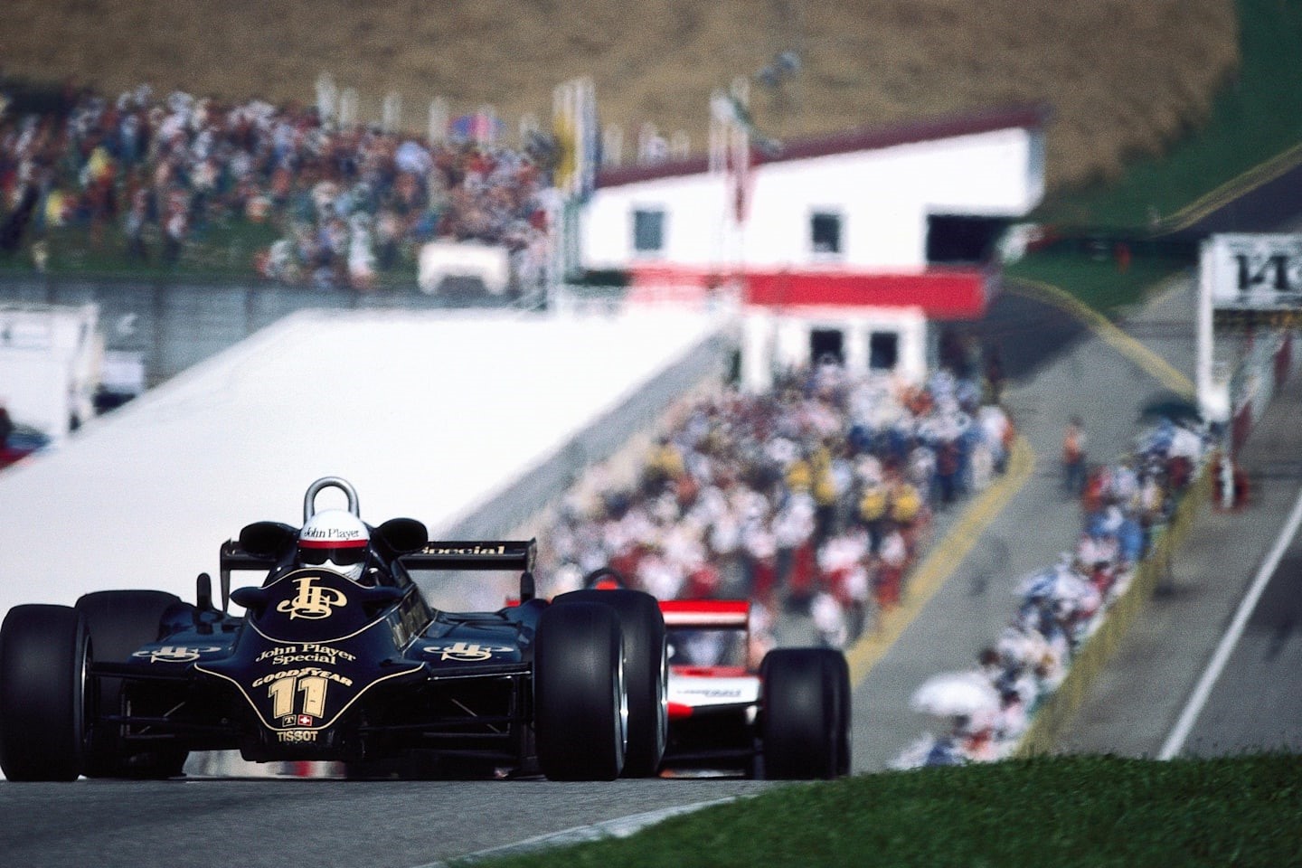Elio de Angelis takes victory for Lotus in 1982. 