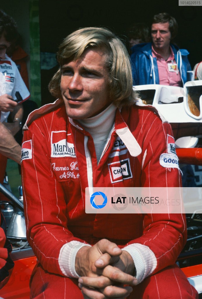 1976 Formula 1 World Championship. Osterreichring, Zeltweg, Austria. 13th - 15th August 1976. James Hunt (McLaren M23-Ford), 4th position, portrait. 