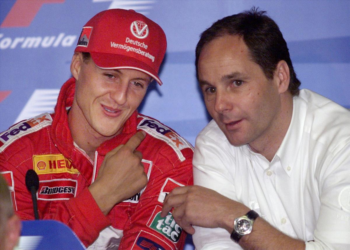 Photo of Gerhard Berger and Michael Schumacher