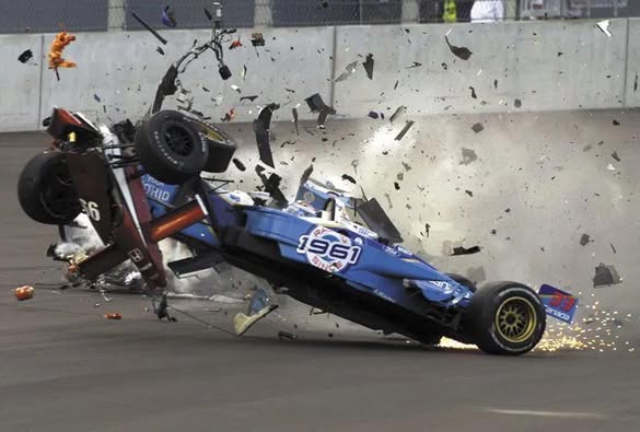 Alessandro Zanardi’s life changing crash in 2001.