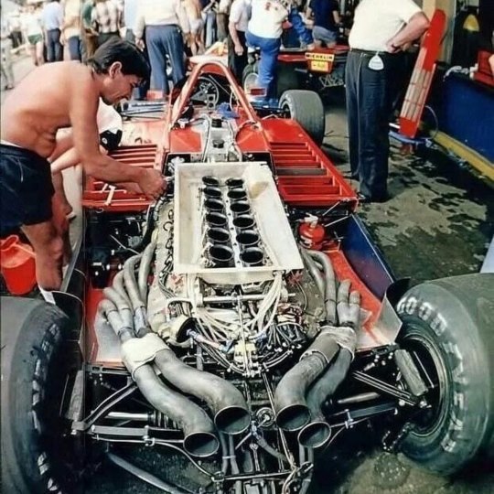 An Alfa Romeo V12 engine.