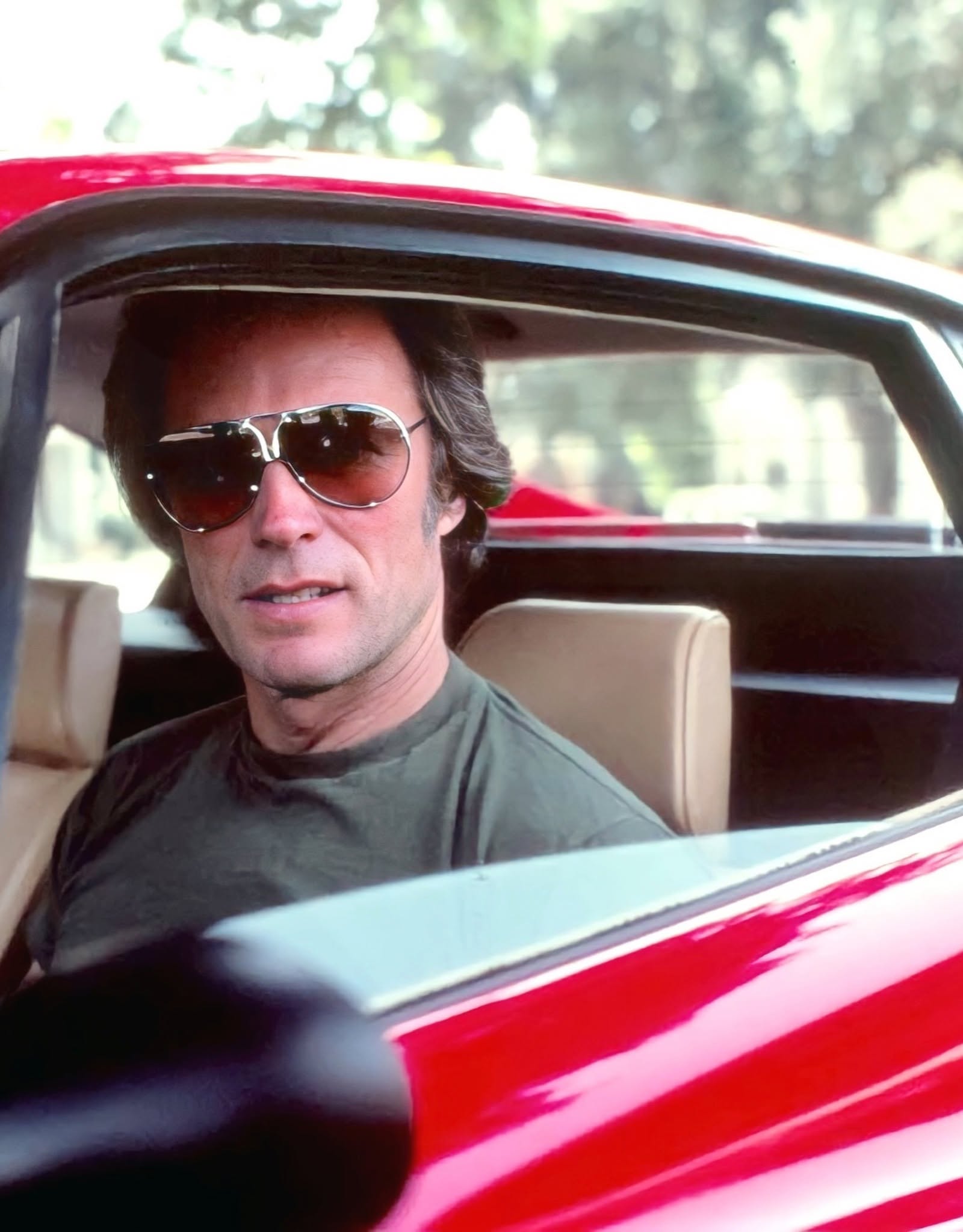Clint Eastwood in his Ferrari 308 GTB in 1978.