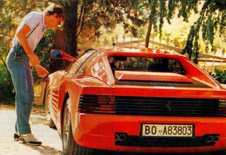 The Ferrari Testarossa seemed like a natural fit in Senna’s high-octane collection. He was frequently spotted admiring, checking out and even posing with different Testarossa models, fueling speculation about whether he actually owned one or simply enjoyed the thrill of driving it.