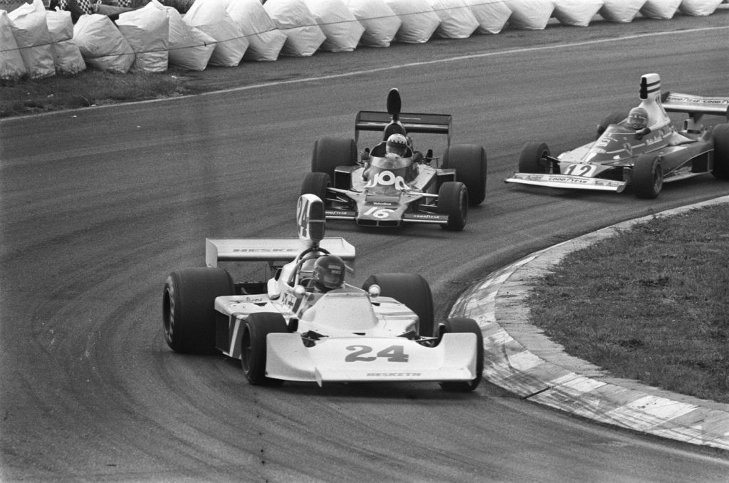 Hunt, Lauda and Pryce at the 1975 Dutch Grand Prix.