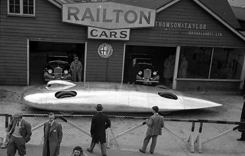 Railton special land speed record car, Brooklands, Surrey, c 1938.