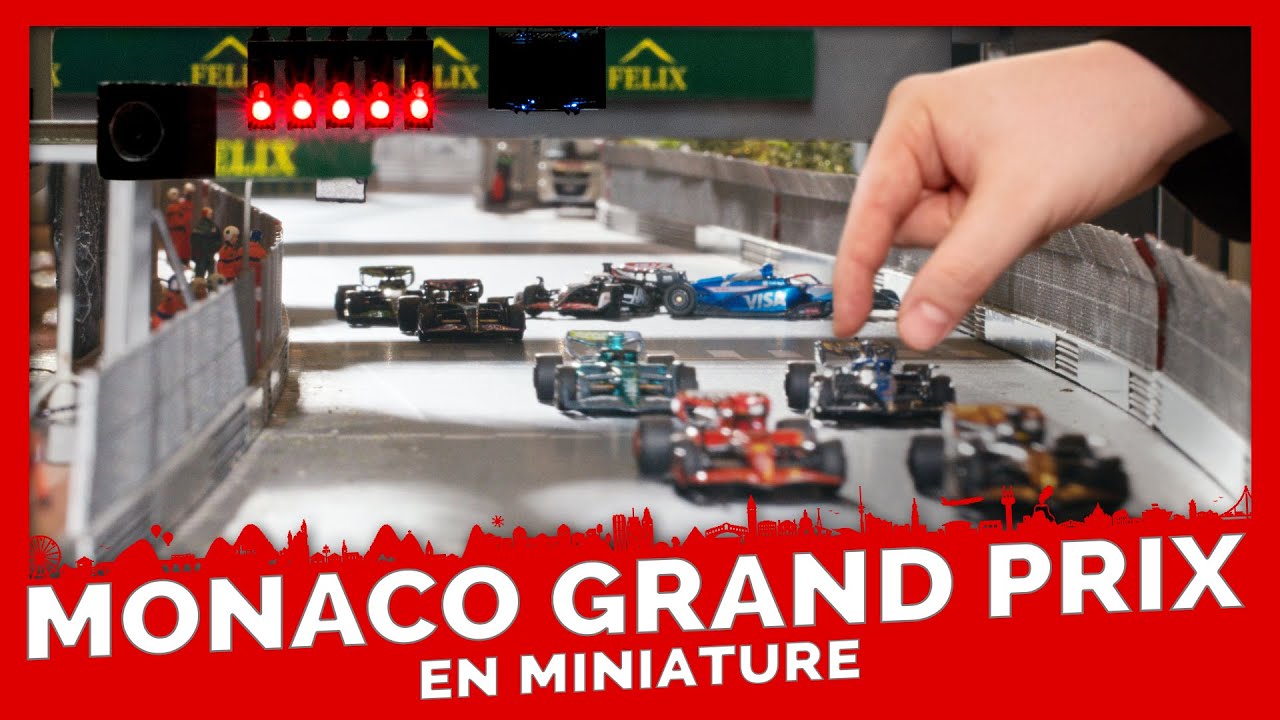 A miniature Monaco Grand Prix poster.