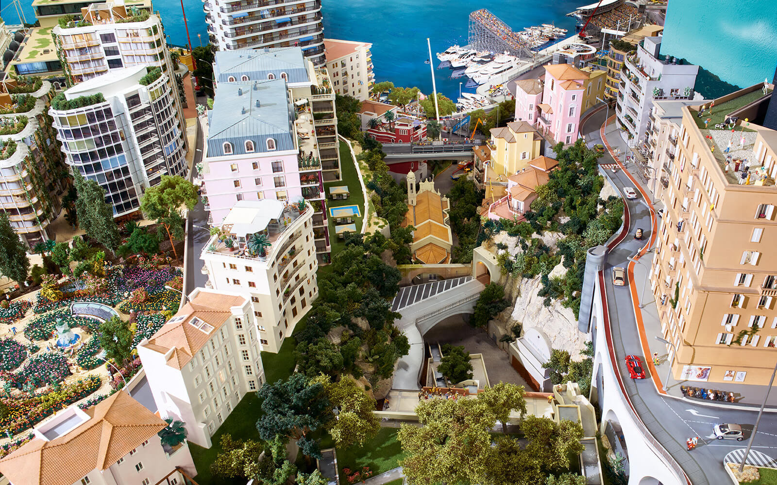 A part of the miniature Monaco Grand Prix.