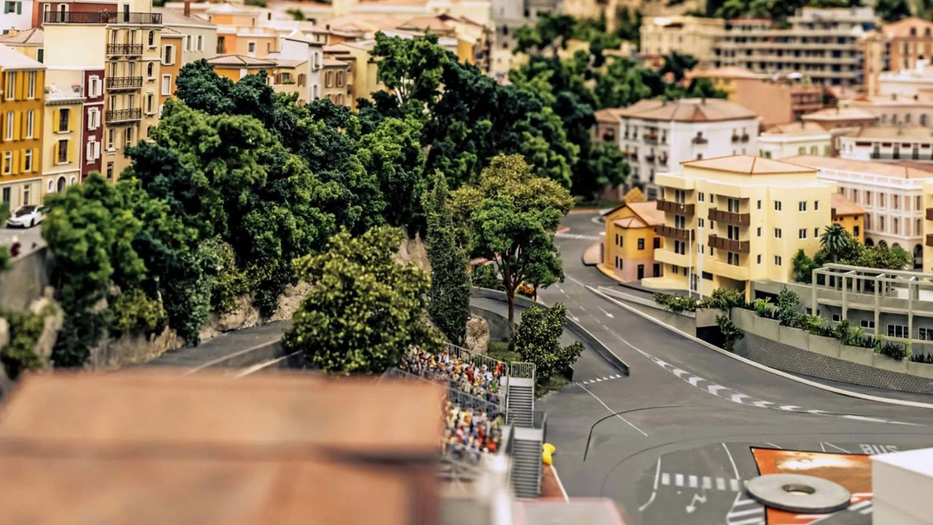 A part of the miniature Monaco Grand Prix.