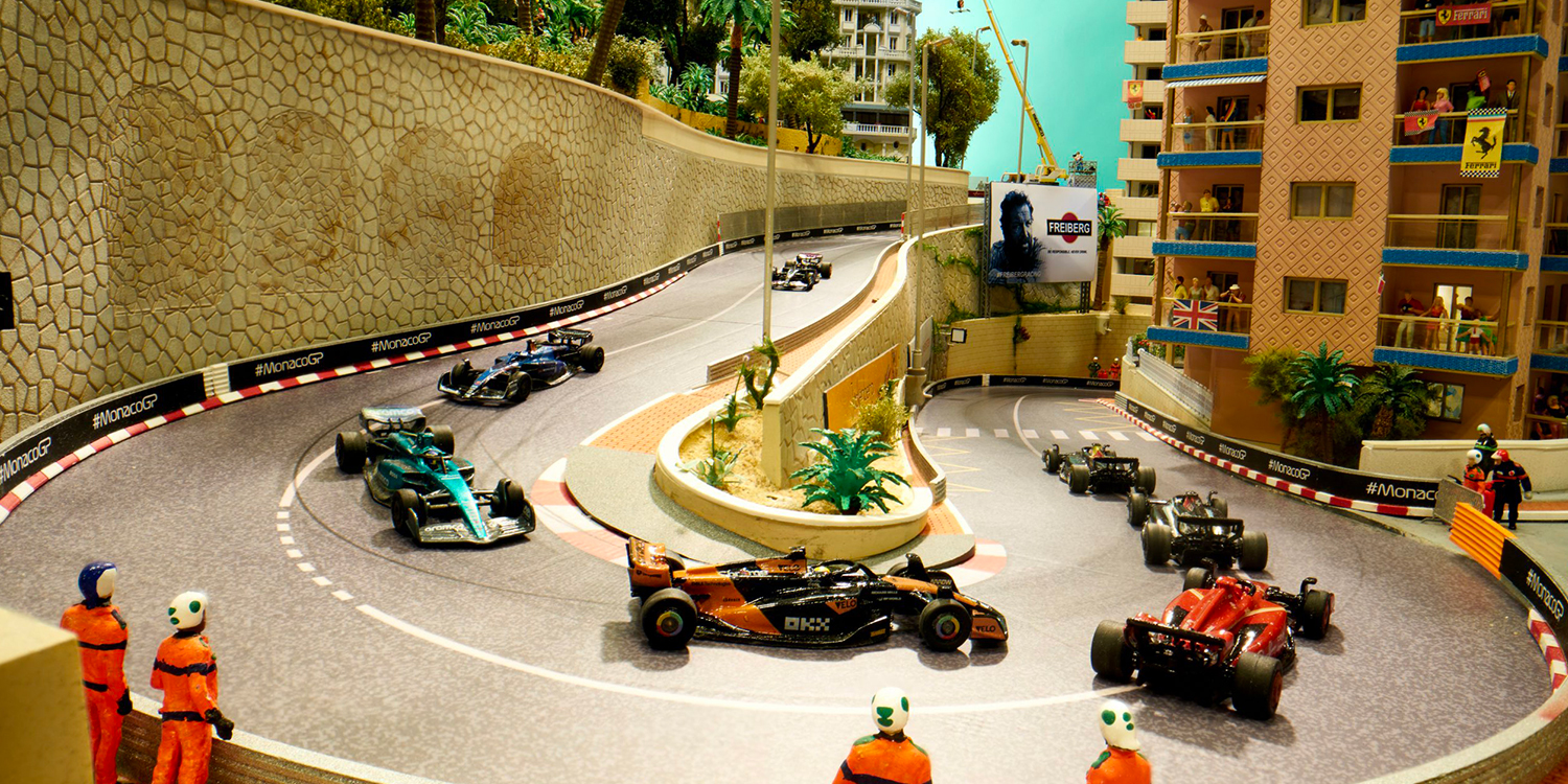 The Monaco circuit in miniature.