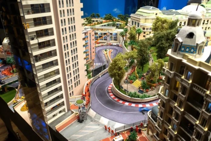 The Monaco circuit in miniature.