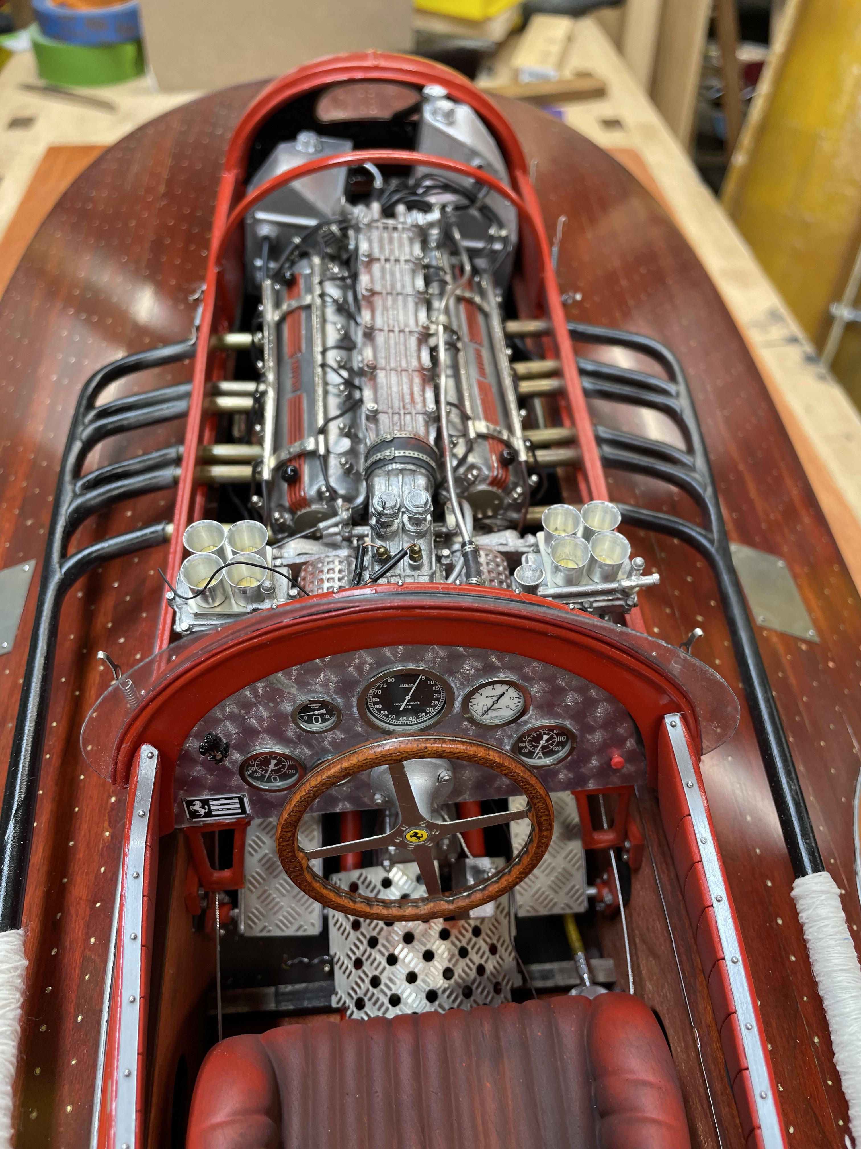 The Ferrari speedboat.