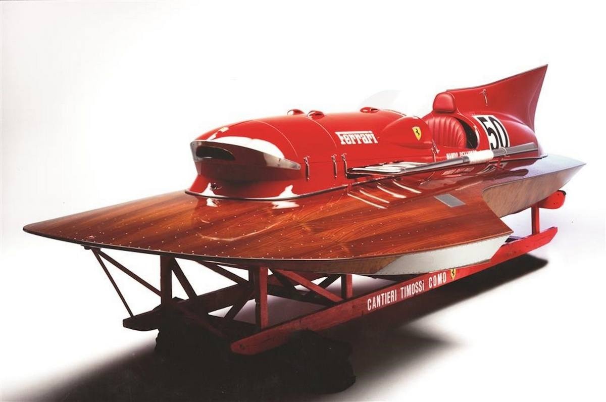 The Ferrari speedboat.