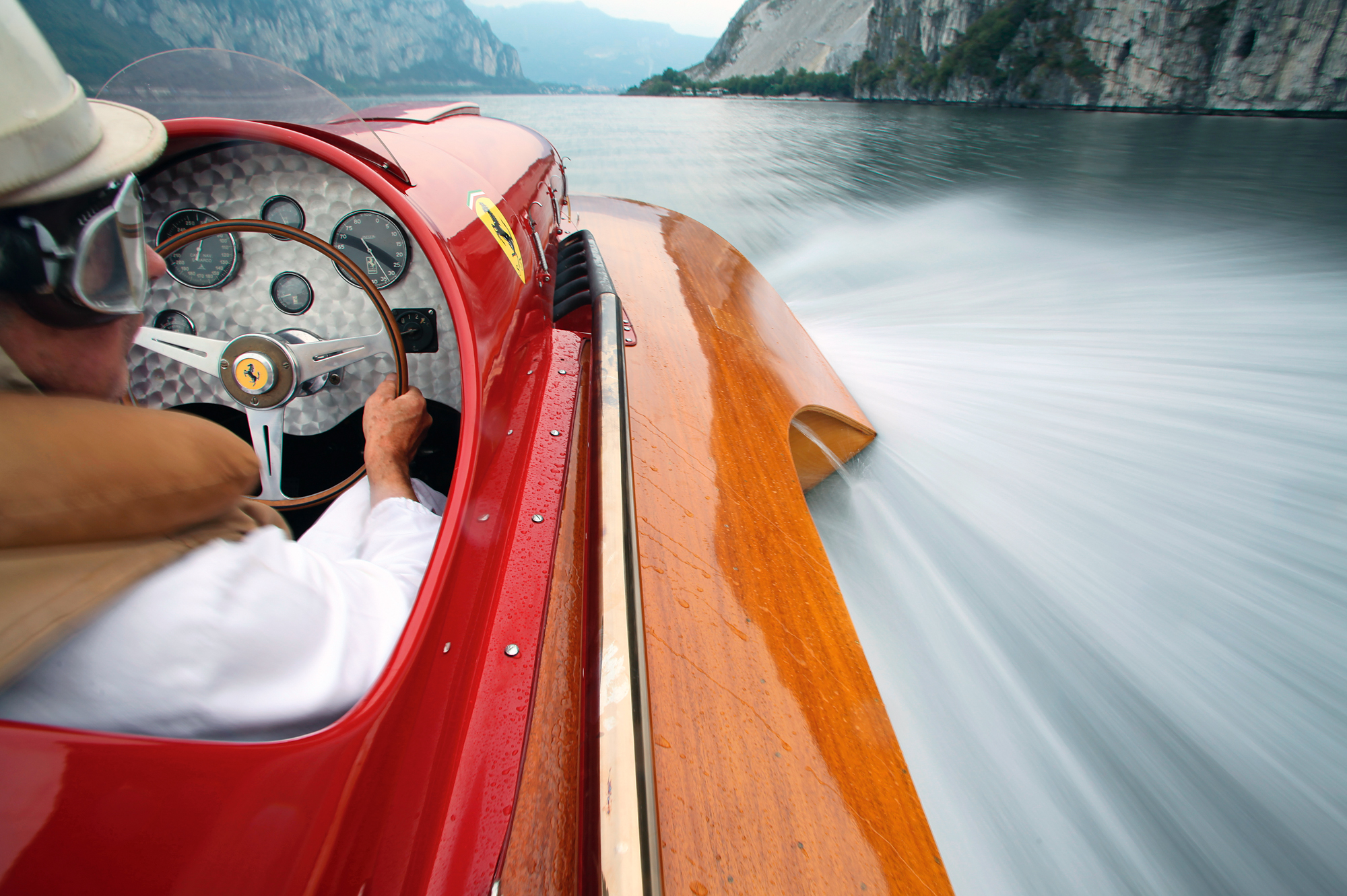 The Ferrari speedboat.