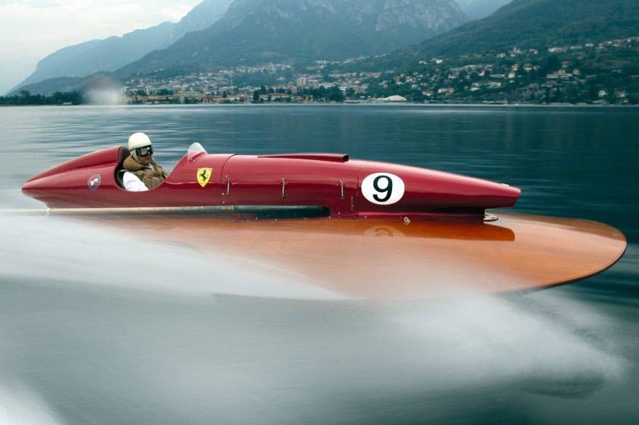 The Ferrari speedboat.