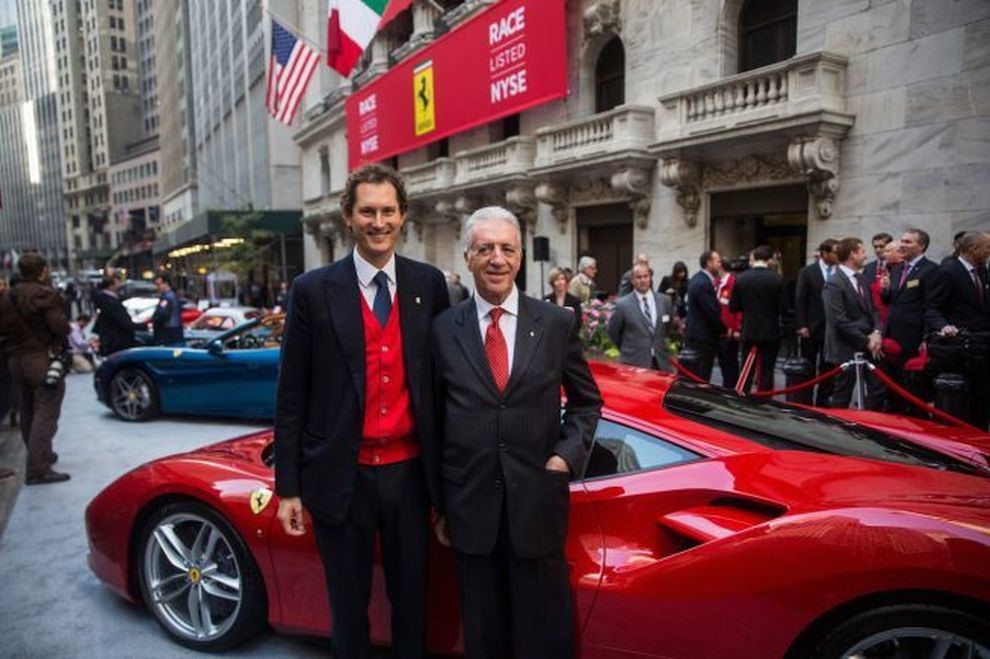 John Elkann and Piero Lardi Ferrari in New York.