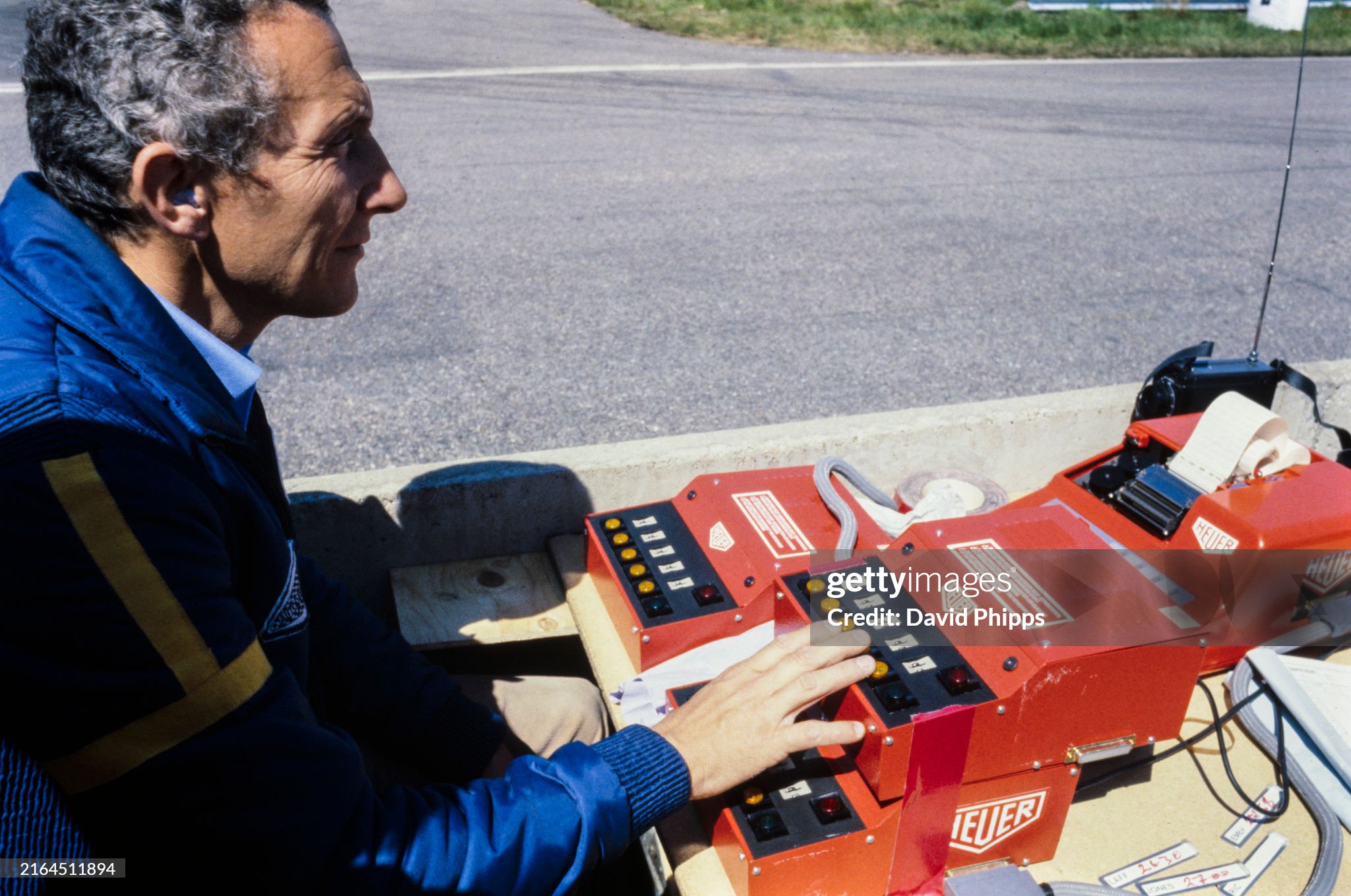 Ferrari's timekeeping equipment, the Heuer developed ACIT system (Automatic Car Identification Technology), during the Swedish Grand Prix at Anderstorp on 17 June 1978. 