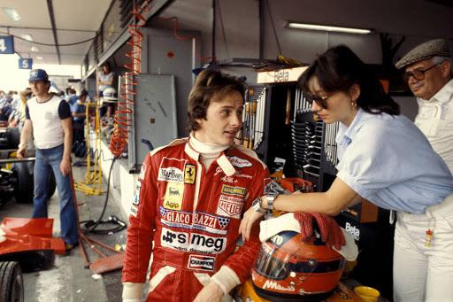 Gilles Villeneuve with his wife.