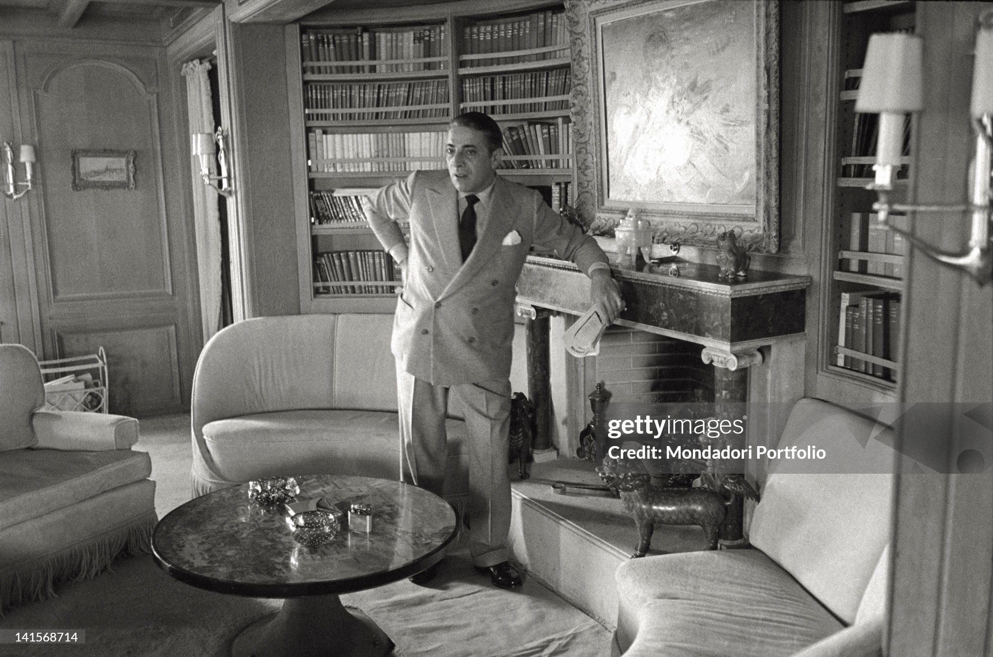 The Greek shipowner Aristotle Onassis on board of his yacht 'Christina' in Monaco in June 1961. 