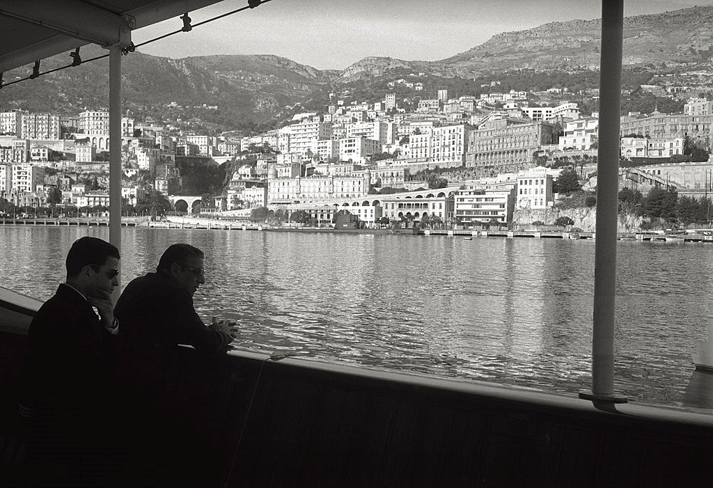 Aristotle Onassis aboard his yacht 'Christina'.