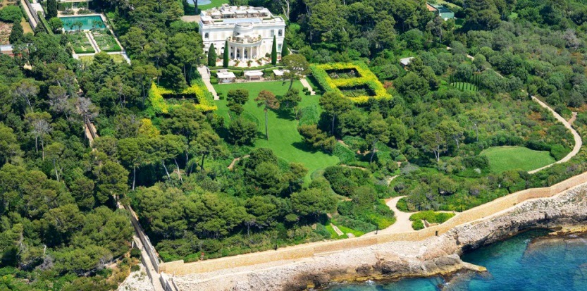 The magnificent mansion of Chateau de la Croe on the French Riviera.