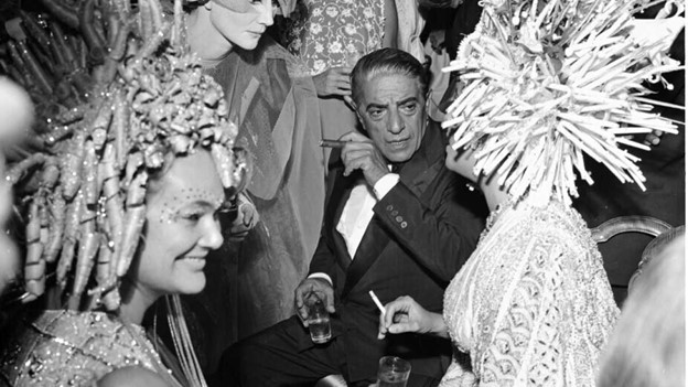 Aristotle Onassis at a Carnival party in 1967. 
