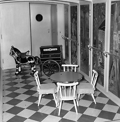 The interior of one of the rooms of the 'Christina'.