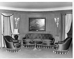 The interior of one of the rooms of the 'Christina'.