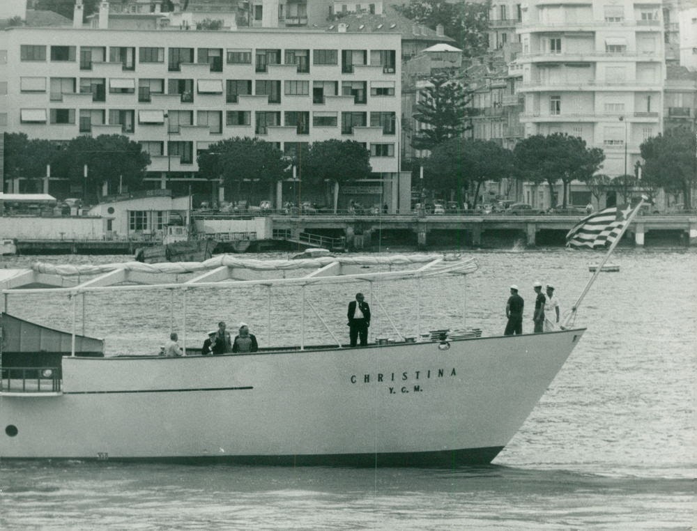 Aristotle Onassis aboard the ‘Christina’.