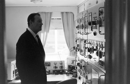John Wayne on the ‘Christina’.