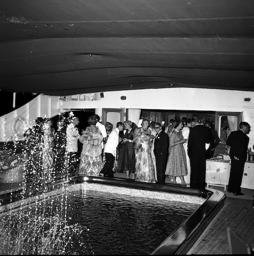 A reception on the ‘Christina’ in Monaco.
