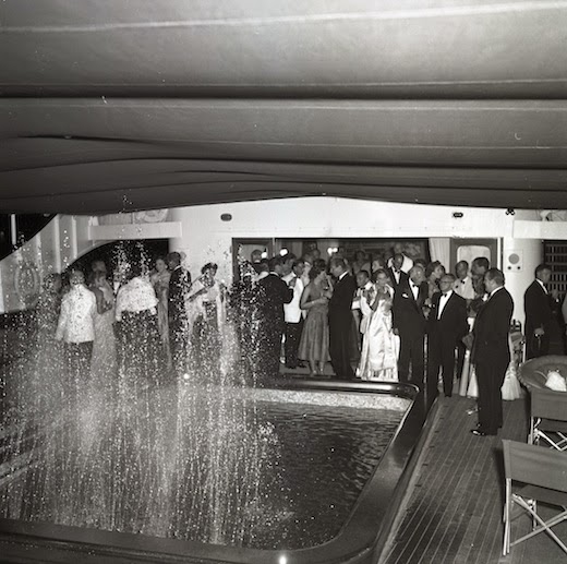 A reception on the ‘Christina’ in Monaco.
