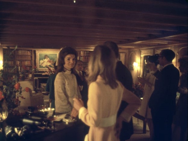 Jackie Onassis on the Christina.