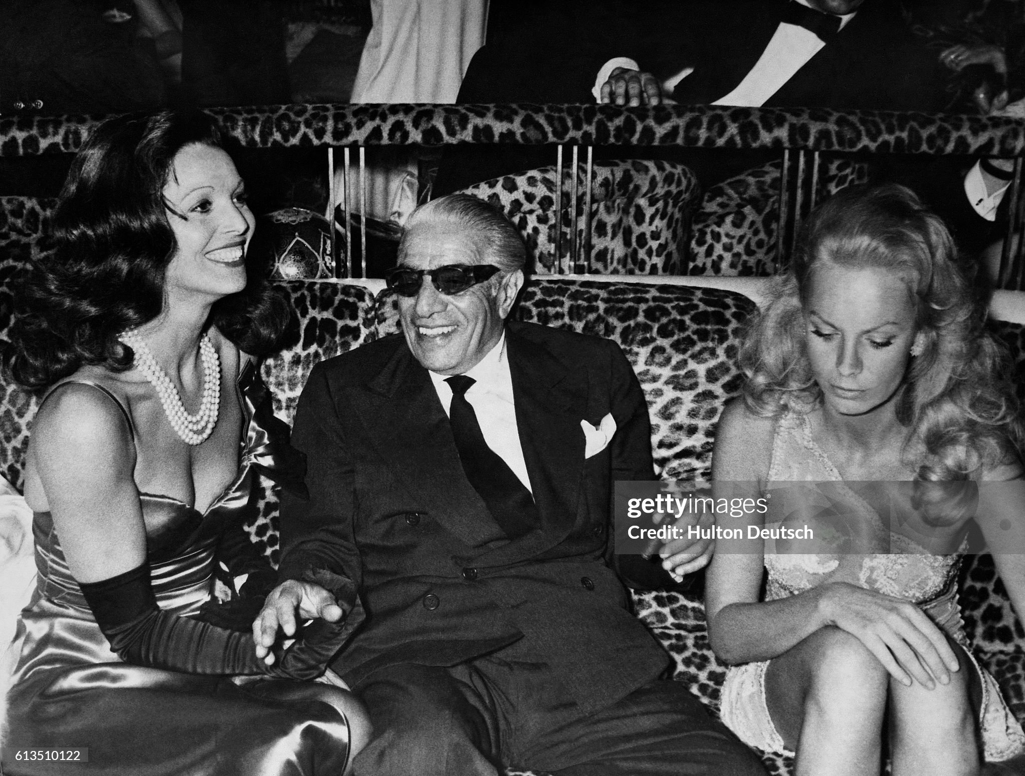 Aristotle Onassis, the Greek-born shipping magnate, at a party in Paris in 1974. 