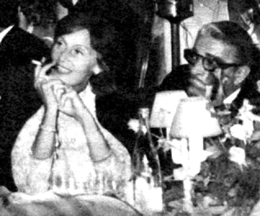 Aristotle Onassis with Greta Garbo.