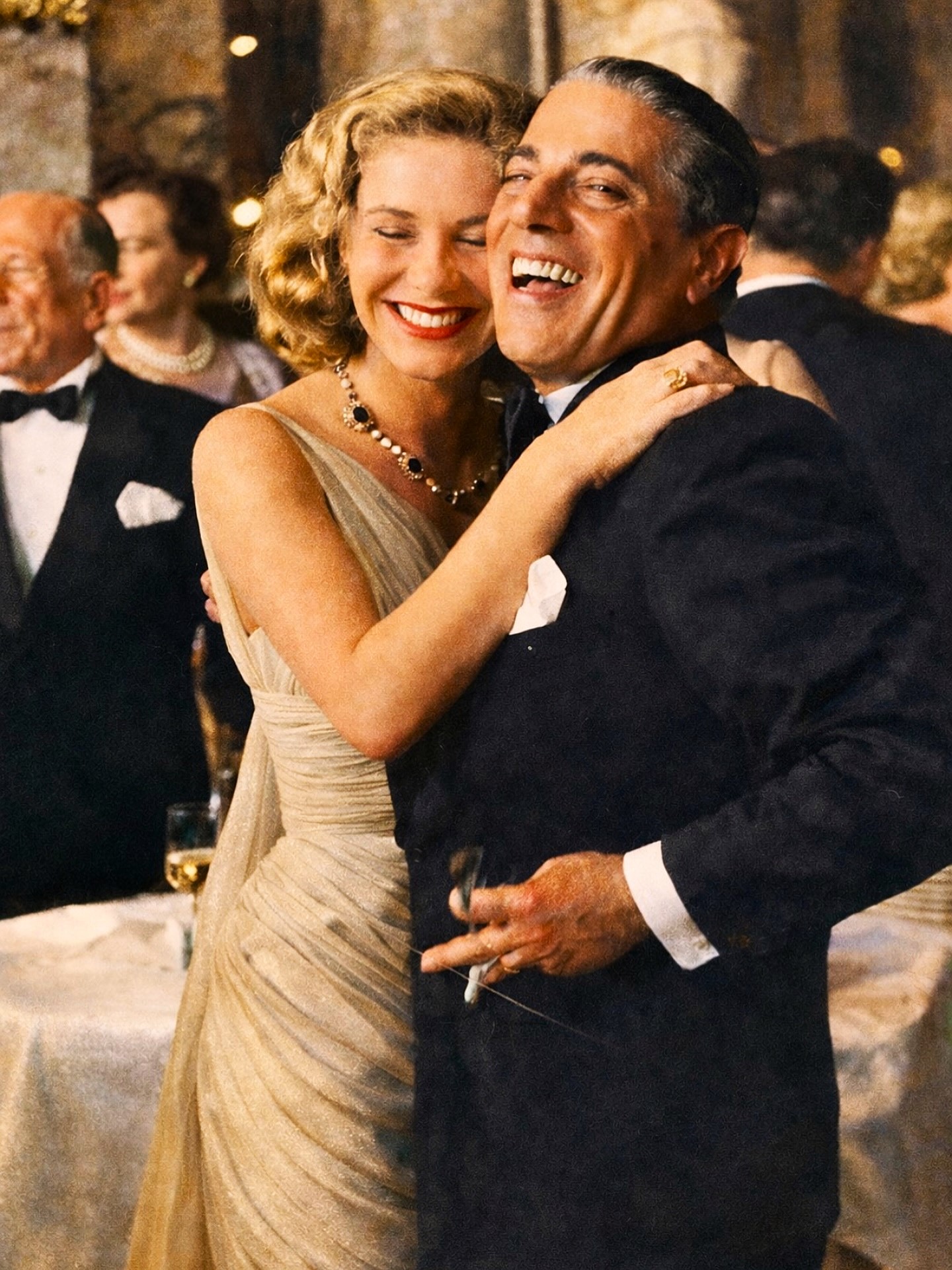 Tina and Aristotle Onassis at the New Year’s Eve gala in Monte Carlo in 1956. 