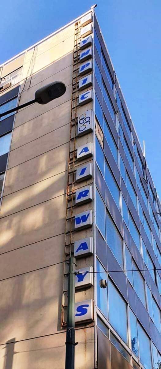 The Olympic Airways building.