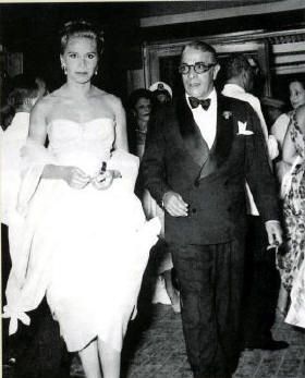 Aristotle Onassis and his first wife Athina arrive at a party near Athens, Greece, in July 1957.