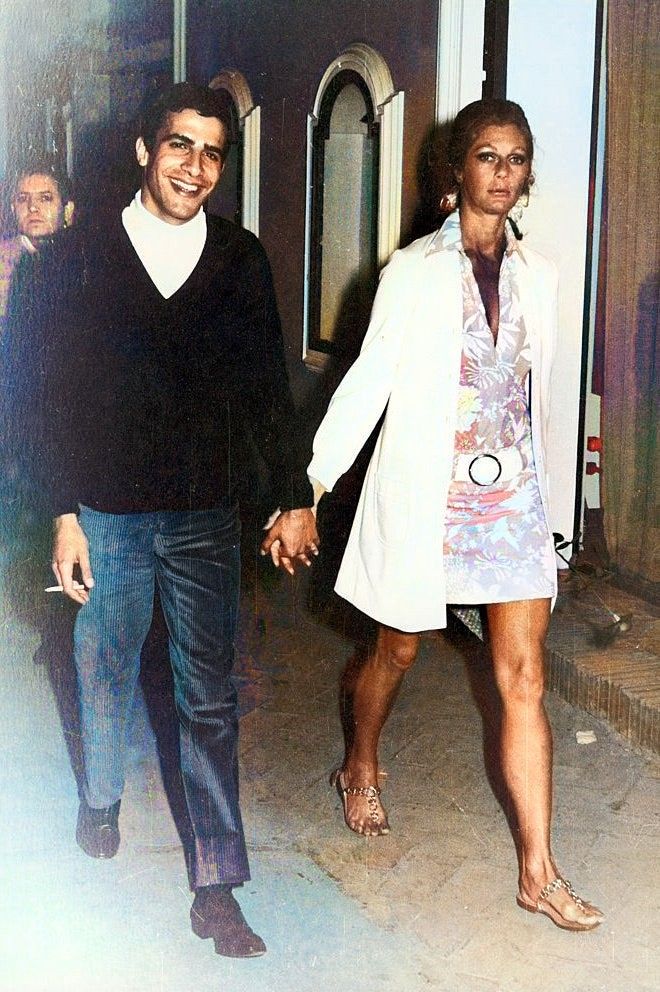 Alexander Onassis with Baroness Fiona von Thyssen. 