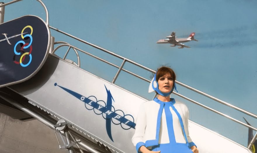 Pierre Cardin Greece's iconic cabin crew uniforms.