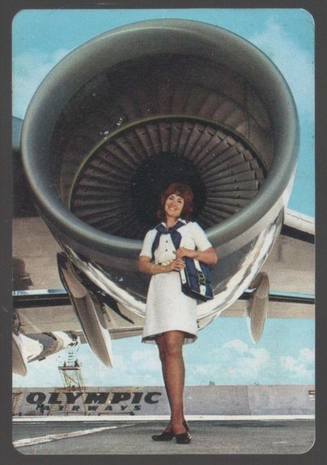 The beautiful Olympic Airways uniforms.
