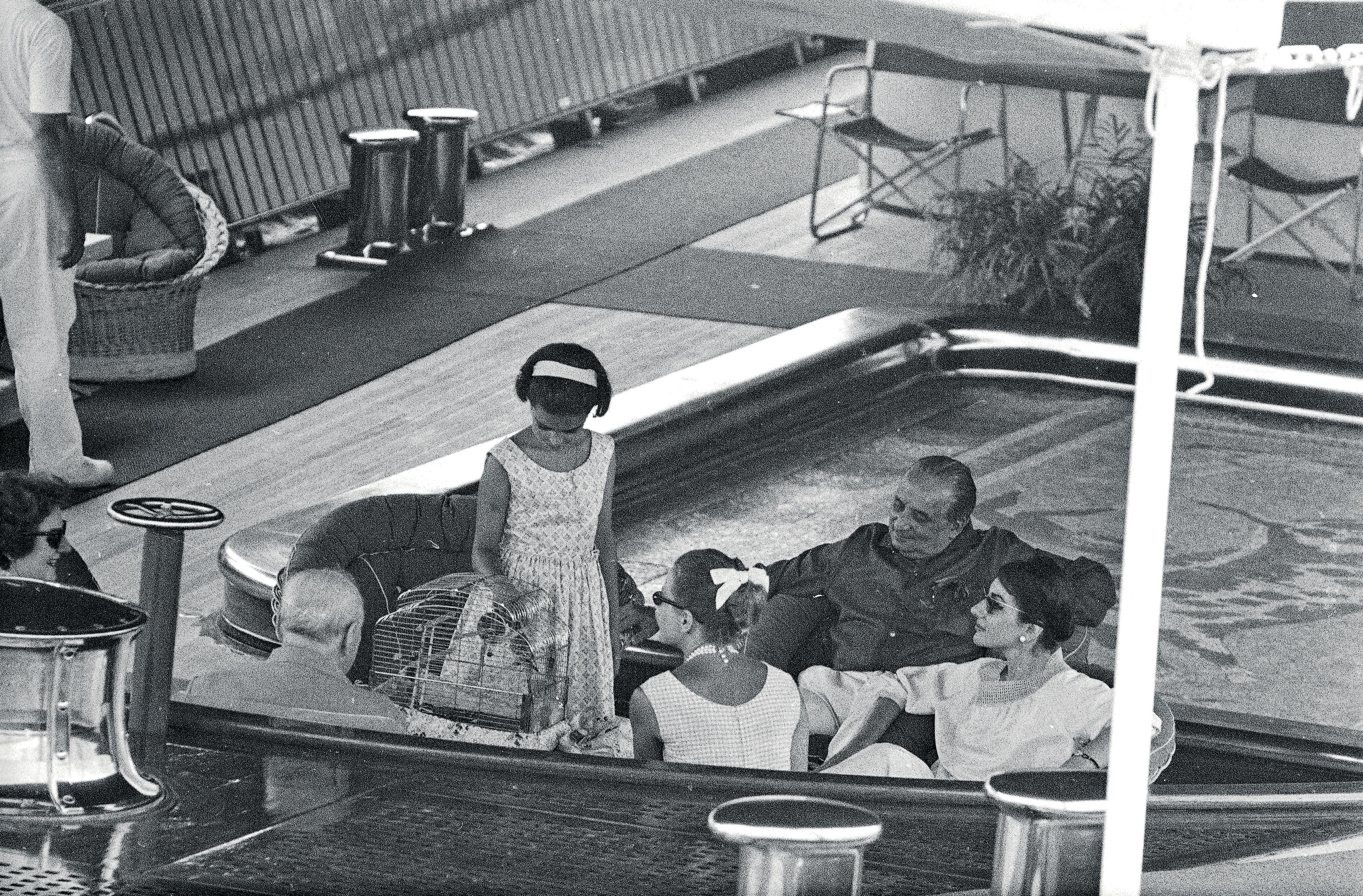 Maria Callas and Aristotle Onassis aboard yacht ‘Christina’ in Monaco in July 1959. 