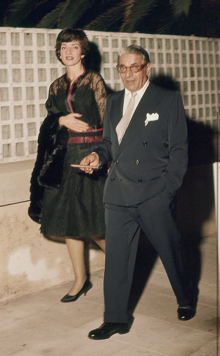 Aristotle Onassis with Maria Callas in Italy in August 1960.