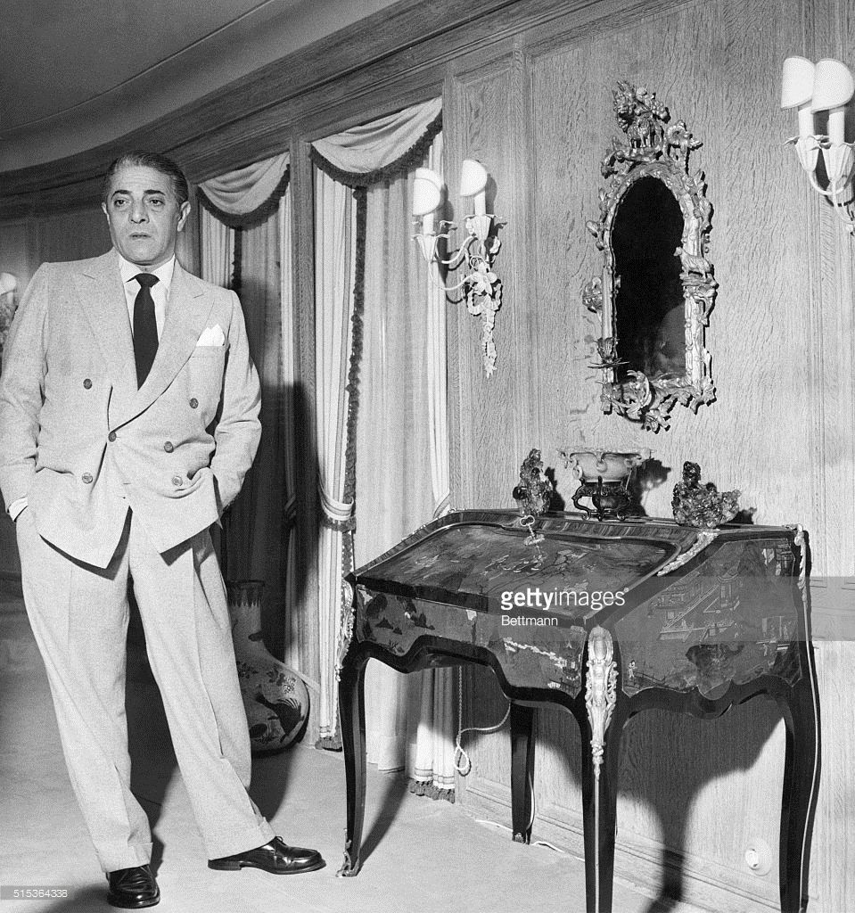 Aristotle Onassis on his ‘Christina’.