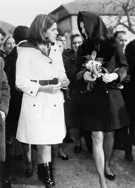Christina Onassis with Jackie Onassis on 25 December 1968 in Lefkas isle.